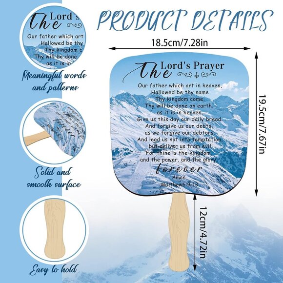Church Fans Christian Gift Handheld Bible Verse Bulk for Easter Holy Week - Picture 3 of 7